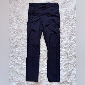 Lululemon Fast and Free High-Rise Crop 23" *Brushed Nulux, Black, Size 4